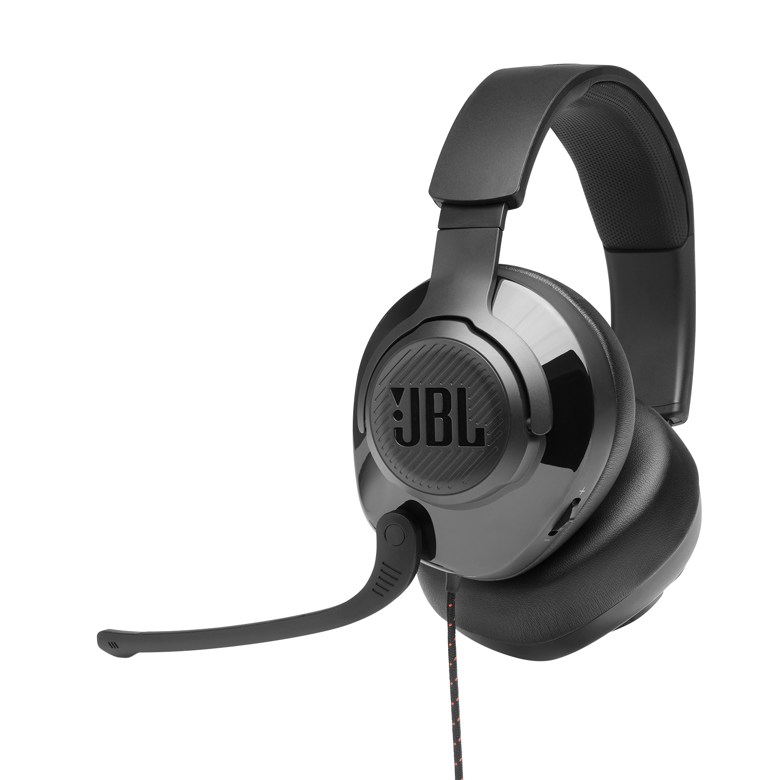 JBL Quantum 300 - Black - Hybrid wired over-ear PC gaming headset with flip-up mic - Detailshot 3